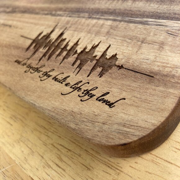 And So Together They Built A Life They Loved Soundwave Cutting Board - Picture 4 of 6